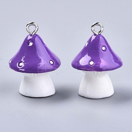 Opaque Resin Pendants X-RESI-T028-69C-1