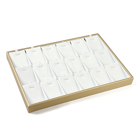 18 Grids Imitation Leather Jewelry Pendant Trays CON-G023-04B-1