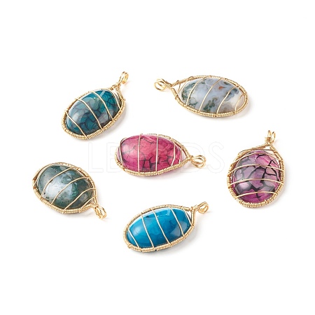 Natural Mixed Gemstone Pendants PALLOY-JF00843-1