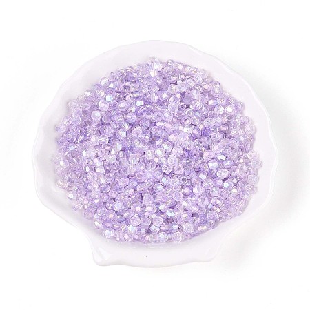 Transparent Spray Painted Glass Beads EGLA-N018-4mm-02-1