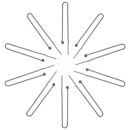 10Pcs 304 Stainless Steel Ear Thread EJEW-UN0002-02-1