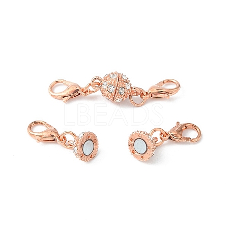1Pc Alloy Crystal Rhinestone Magnetic Clasps ALRI-YW0001-11RG-1