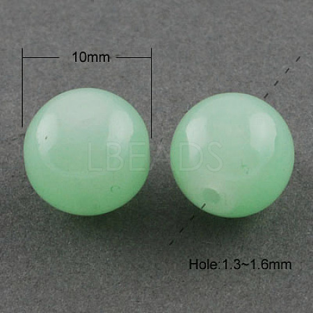 Imitation Jade Glass Beads Strands X-DGLA-S076-10mm-20-1