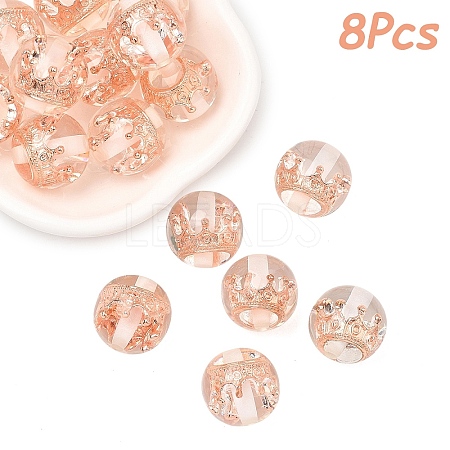 8Pcs Transparent Resin Beads RESI-YW0005-96A-1