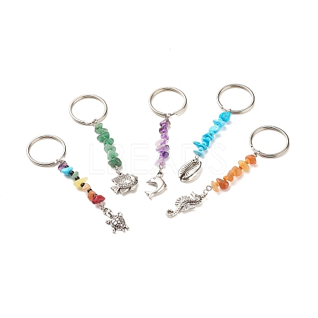 Natural Gemstone Keychain KEYC-JKC00303-S-1