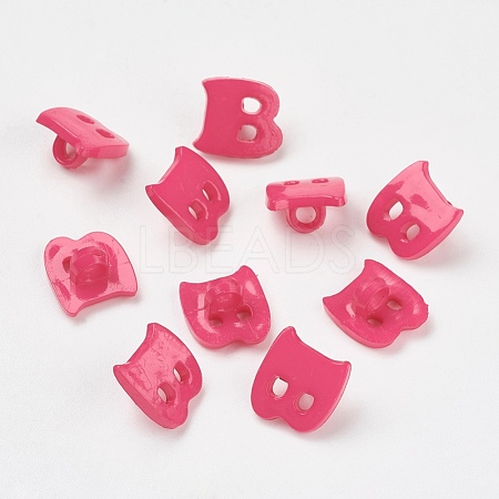 Acrylic Shank Buttons X-BUTT-E029-07-1