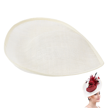 Linen Mini Hat Fascinator Base AJEW-WH0561-32C-1