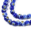 Round Millefiori Glass Beads Strands LK-P001-34-3