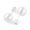 Round Ball Drawbench Brass Ear False Plugs for Women LS-EJEW-G391-24D-S-3