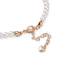 Brass Pave Clear Cubic Zirconia Star Link Chain Bracelets BJEW-M321-01C-3