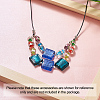 Handmade Silver Foil Lampwork Glass Beads FOIL-CD0001-01-12