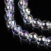 Electroplate Transparent Glass Beads Strands GLAA-T032-T4mm-AB13-2