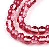 Baking Paint Transparent Glass Beads Strands DGLA-N011-6mm-06-3