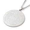 Non-Tarnish 304 Stainlessa Steel Curb Chain Pendant Necklaces NJEW-H034-06P-1