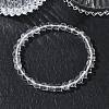 Natural Quartz Crystal Round Beaded Stretch Bracelets GG-CBA12F1-02B-12-2