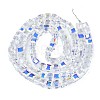 Electroplate Transparent Glass Beads Strands EGLA-N002-17C-B01-2