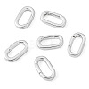 6Pcs Rack Plating Brass Spring Gate Rings KK-TA0008-35S-3