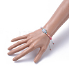 Adjustable Nylon Thread Braided Bead Bracelets BJEW-JB05192-M-6