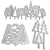 Christmas Tree Frame Carbon Steel Cutting Dies Stencils DIY-CP0001-06-1