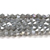 Opaque Solid Color Electroplate Glass Beads Strands GLAA-F029-P4mm-A14-1