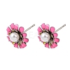 Brass Enamel Stud Earrings KK-CBA8324-27P-03-4