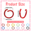 360Pcs 12 Colors Baking Paint Iron Open Jump Rings IFIN-SC0001-89-2