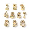 Rack Plating Brass Micro Pave Cubic Zirconia Multi-Strand Links KK-P247-14G-1