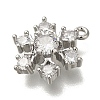 Rack Plating Brass Micro Pave Cubic Zirconia Pendants KK-M014-10A-P-2