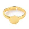 Rack Plating Adjustable Brass Ring Findings KK-F090-08G-02-2