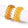 Oval Natural Agate Beaded Stretch Bracelets for Women Men G-Q601-23H-4