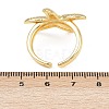 Ocean Theme Brass Cuff Rings RJEW-C135-01G-16-5