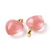 Cherry Quartz Glass Pendants G-I311-A40-G-2