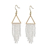Glass Beaded Dangle Earrings EJEW-MZ00749-03-3
