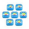 Opaque Resin Enamel Cabochons CRES-N031-032-2
