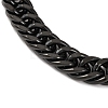 Ion Plating(IP) 304 Stainless Steel Cuban Link Chain Bracelets STAS-A028-B064EB-A-2