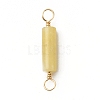 Natural Topaz Jade Connector Charms PALLOY-JF01454-02-3