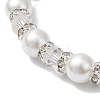 Pearlized Glass Pearl Round Beads Stretch Bracelets for Women BJEW-JB12740-4