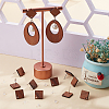 30Pcs Camel Natural Wood Stud Earrings EJEW-UN0002-33B-2