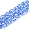 Electroplate Glass Beads Strands EGLA-R008-11x8mm-6-1
