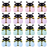 DICOSMETIC 16Pcs 4 Colors Bees Food Grade Eco-Friendly Silicone Focal Beads SIL-DC0001-42-7