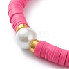 Handmade Polymer Clay Heishi Beads Stretch Bracelets BJEW-JB05759-3