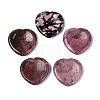Natural Rhodonite Thumb Worry Stone G-N0325-01B-2