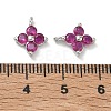 SHEGRACE Brass Cubic Zirconia Charms XGRQ4H469-680P-C-3