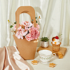 Kraft Paper Flower Gift Bags AJEW-WH0165-48-4
