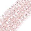 Electroplate Transparent Glass Beads Strands EGLA-A035-T6mm-A20-1