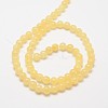 Natural Yellow Jade Bead Strands G-K121-01-4mm-3