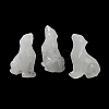 Natural Quartz Crystal Carved Healing Wolf Figurines G-H288-03-02-2