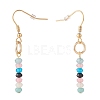 Natural & Synthetic Mixed Stone Beads Dangle Earrings EJEW-JE04709-5