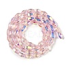 Electroplate Glass Beads Strands GLAA-Q101-03A-AB01-2