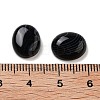 Natural Dyed & Heated Black Agate Cabochons G-G145-01A-31-3